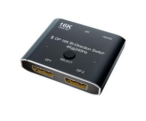 CY HUB DP DisplayPort 2.0 Bi-Direction 2x1 Commutateur Répartiteur Sélecteur Hub Prise en Charge HDCP SST Extended 16K@60hz 4K@240hz Convertisseur