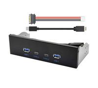CY Hub USB 3.1 Type-A et Type-C 10 Gbit/s, 4 Ports, Panneau Avant vers Carte mère, câble de Connexion Type-E 10 Gbit/s pour Plateau de Lecteur CD-ROM 5,25"