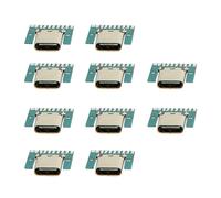 CY Lot de 10 connecteurs USB-C à monter soi-même, 24 broches, USB 3.1 de type C, connecteur femelle SMT avec carte PC
