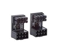 CY Lot de 2 adaptateurs ATX 8P GPU mâle vers 8P femelle 360 degrés vers le haut vers le bas coudé pour carte graphique 12 V