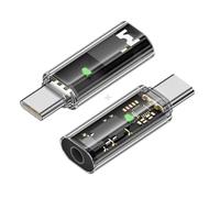 CY Lot de 2 adaptateurs Audio Type C USB-C vers 3,5 mm Audio AUX & MIC Carte Son 16 Bits 48 kHz Adaptateur Compatible avec Ordinateur Portable Tablette Téléphone