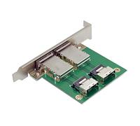 CY Mini SAS SFF-8088 vers SAS 36 broches SFF-8087 PCBA Adaptateur femelle double ports avec support PCI