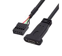 CY USB 3.1 type C USB-C jack vers USB 2.0 carte mère 9pin 10pin câble principal avec support port unique