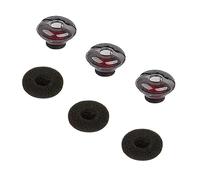 CYADCI Lot de 3 grands embouts d'écouteurs de rechange en silicone avec coussin en mousse compatibles avec les écouteurs Bluetooth Plantronics Voyager 5200 5220 5210 Series Noir
