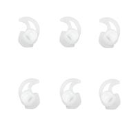 CYADCI Lot de 3 paires d'embouts d'écouteurs en silicone doux et confortables - Isolation phonique - Blanc - Compatibles avec les écouteurs Bose Qc20 Qc30 IE2 SoundSport IE3 SIE2i