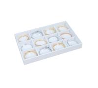 CYairong-22 porte-bijoux Présentoir à bracelets blanc à compartiments multiples, comptoir à bijoux, grande capacité, rangement for boucles d'oreilles, accessoires de vitrine présentoir à bijoux