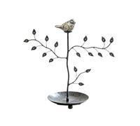 CYairong-22 porte-bijoux Support de collier boucles d'oreilles d'arbre avec décor d'oiseau et plateau présentoir à bijoux