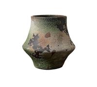 CYairong-22 Pots de Fleurs Pots de Fleurs Style Chinois Jingdezhen, Pots rétro en poterie grossière, Antiques Gros Calibre Bols à Fleurs(Green)