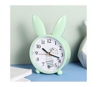 CYairong-22 Réveil lapin dessin animé décoration de chevet simple silencieux petit étudiant (vert)