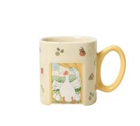 CYairong-22 Tasse à café Tasse à café carrée, 1 tasse en céramique avec motifs mignons, capacité de 12,85 oz, for un usage domestique avec du thé au lait et du café Tasses