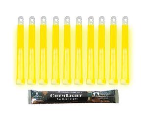 Cyalume - Bâton Lumineux Kit de Survie Matériel Militaire - ChemLight Lightsticks 15cm - Jaune - Light Sticks Lumineux - Durée 12 heures - Boite de 30 - OTAN et Armée Française - Fabriqué en France