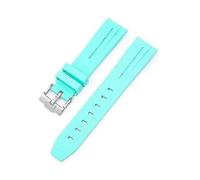 (Cyan)20mm Rubber Watch Strap for Swatch Omega Mission Moon - Colorful Durable Band
