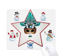 cyan joyeux carnaval de venise le bonhomme de neige étoile tapis de souris