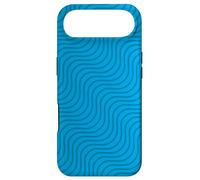 Cyan Teal Waves Spiral Lines Curves Aquatic Nordic Pattern Coque pour iPhone Air