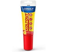 Cyanolit Colle de fixation et d'étanchéité – Blanc – Tube 125 ml – Haute résistance, flexible