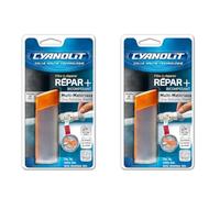 CYANOLIT 33505036 Repar Multi Matériaux Bouchon Cutter Intégré Colle, Transparent, 48 G (Lot de 2)
