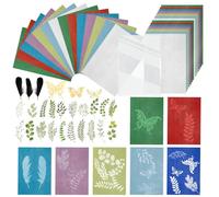 Cyanotype 57 Pièces Kit Cyanotype Cyanotype Kit Papier d'Impression Soleil Kit d'Impression Cyan Papier Imprimé Bleu A5 pour les Projets de Bricolage et la Décoration Intérieure