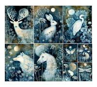 Cyanotype Papier de riz Motif animaux 21 x 27 cm - Papier de découpage pour meubles, supports mixtes, cartes et travaux manuels, découpage par CRAFT KREATIVELY