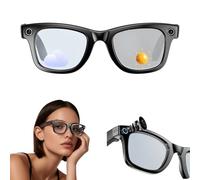 Cyanvue Ai Smart Glasses, 8MP Camera Glasses with Music & Call Features, Camera Glasses for Men with 144 Language & Accent, Remote Video Recording, Anti-Blue Light & UV Protection (Colour Change)