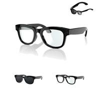 Cyanvue Ai Smart Glasses, 8mp Camera Glasses with Music & Call Features with Blue Light Filtering Lens, Waterproof Ai Bluetooth Smart Glass for Men with Camera, Everyday Wear (Anti-Blue Light)