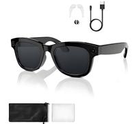 Cyanvue Ai Smart Glasses Lunettes d'appareil photo 8 MP avec fonctions musique et appel, traducteur 144 Ai, étanche et protection UV (B)