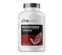 CYB | Multivitamines et Minéraux - 365 Comprimés 1 An d'Approvisionnement - Vitamine C Vitamine D Vitamine B12 Biotine - Supplément Quotidien Végétarien - Sans Lactose ni Gluten