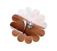 Cybche Anneau De Renard Mignon Vintage Or Anneau De Doigt De Queue De Renard Réglable Anneaux Ouverts Superposés Pour Les Femmes