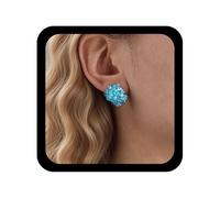 Cybche Boho En Cristal Bleu Boucles D'oreilles Saphir Boucles D'oreilles Perles Bleues Perles De Rocaille Cz Mariage Étincelantes