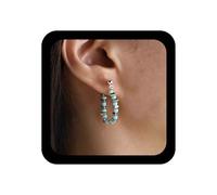 Cybche Boucles D'oreilles Boho En Perles De Rocaille Boucles D'oreilles En Perles Bleues Boucle D'oreille En Perle Rondes Boucle D'oreille En Perle De Riz Géométriques Minimal