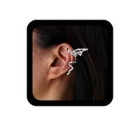 Cybche Boucles D'oreilles Cristal Papillon Boucle D'oreille Liquide Papillon Grimpant Boucles D'oreilles Wrap Around Mariage Strass Boucle D'oreille Sans Piercing Clip Serpent （left）