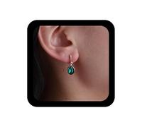Cybche Boucles D'oreilles Cristal Vert Simulé Émeraude Boucles D'oreilles Pendantes Mariage Cz Waterdrop Birthstone Clous D'oreilles Bijoux Pour Femmes