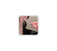 Cybche Boucles D'oreilles Gothique Croix En Cristal Noir Boucles D'oreilles Pendantes Croix En Fleur Pierres Précieuses Boucles D'oreilles Goujon Crucifix Religieux Bijoux Pour Femmes