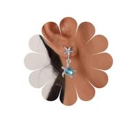 Cybche Boucles D'oreilles Tortue Étoile De Mer En Cristal Boucles D'oreilles Tortue Saphir Boucle D'oreille Pendantes Étoiles De Mer Boucle D'oreille Étoile De Mers En Argent Boucl D'oreill