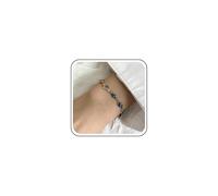 Cybche Bracelet Enamel Vintage Mauvais Oeil Bracelet Perle Bleu Clair Yeux De Demon Bracelets Chaîne Turque Bracelets De Protection Chanceux Bangle De Cheville Bijoux De Poignet Pour Femmes