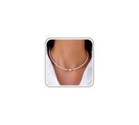 Cybche Collier Boho En Perles De Rocaille Collier Ras Du Cou En Perles Blanches Colliers Pendentif Perle Mariage Colliers Minimaliste En Perle De Riz Bijoux Pour Femmes