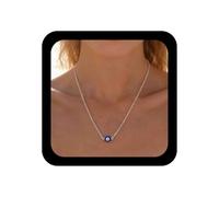 Cybche Collier Pendentif Oeil Maléfique Boho Choker Petit Collier Oeil Maléfique Bleu Chaîne Protection Turque Colliers Porte-bonheur Chaîne Fine Argent Minimaliste Accessoires Bijoux Pour Femmes