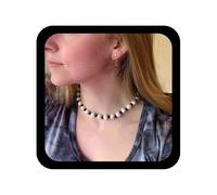 Cybche Collier Ras Du Cou En Perles Vintage Ras Du Cou En Perles Noires Collier De Perle De Rocaille Colliers De Perle De Riz Colliers Rondes Bijoux De Fête De Mariage Pour Femme