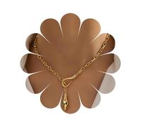 Cybche Collier ras du cou gothique en Y Lariat avec chaîne trombone dorée - Collier serpent vipère - Collier en Y avec pendentif serpent - Bijoux pour femme