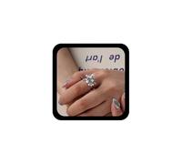 Cybche Vintage En Cristal De Perle En Grappe Bague De Doigt En Perle Bague De Mariée Bagues En Grappe De Cz Bagues De Mariage Ajustable Bille Ronde Bille Exagérée Bijoux De Déclaration Pour Femmes