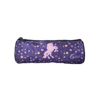 Cybel - Trousse Scolaire Ronde - Violet - Fille - 1 Compartiment Zippé