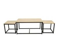 CYBELE - Lot de 3 Tables Basses Gigognes - Altobuy Marron G