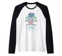Cyber Bonsaï Arbre Future City Art Streetwear Japonais Manche Raglan