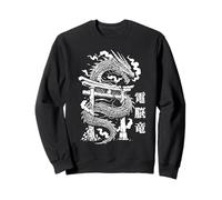 Cyber Dragon Torii Gate Japan Harajuku Techwear Esthétique Sweatshirt