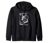 Cyber Kitsune Harajuku Futuriste Urban Techwear Esthétique Sweat à Capuche