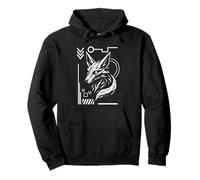 Cyber Kitsune Harajuku Futuriste Urban Techwear Esthétique Sweat à Capuche