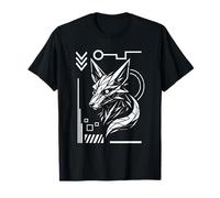 Cyber Kitsune Harajuku Futuriste Urban Techwear Esthétique T-Shirt
