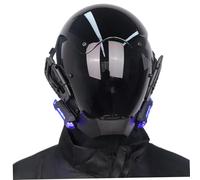 Cyber Mask, masque punk LED Light Light Punk Casque Punk Futuriste réglable Masque Futuriste avec couverture de couvre-chefs Cyber Mask For Adults Cosplay, Disco, Birthday Fêtes, Masque futuriste