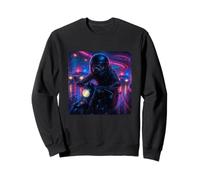 Cyber Motard Motard Sloth Cyberpunk Rider Synthwave Sweatshirt
