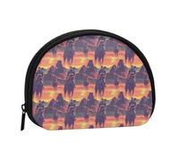 Cyber Porte-monnaie rétro Western Cowboy Imprimé - Mini porte-monnaie pour femme, joli petit porte-monnaie