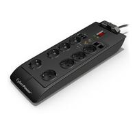 CYBER POWER - LIMITEUR DE SURTENSION - 8 prises - 2.4 m de long - 2 ports USB